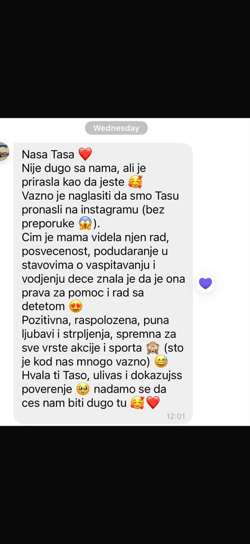 Utisak roditelja — Dragana A.